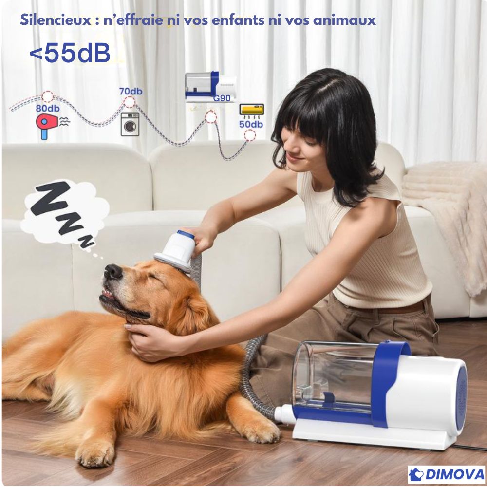 G90 - Kit Complet d’aspirateur pour toilettage de chien