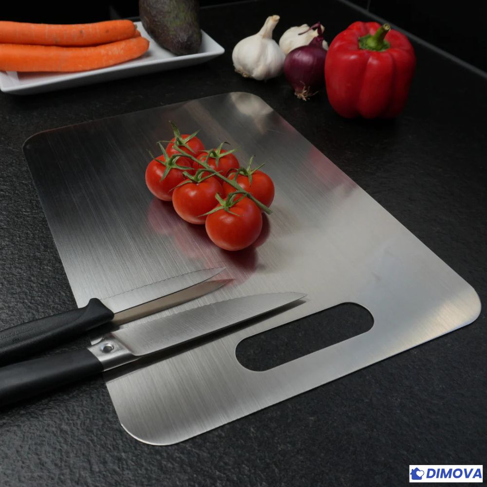 Planche de cuisine en acier inoxydable antibactérienne