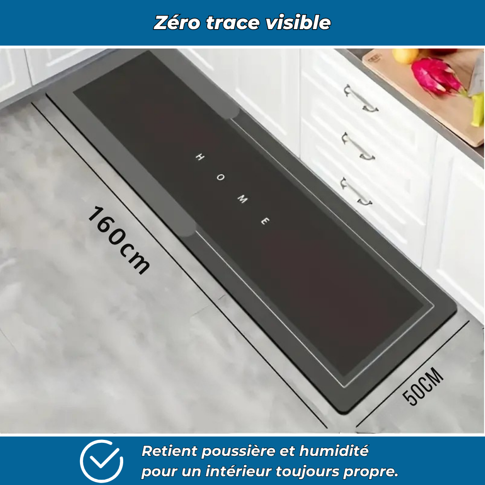 Tapis de cuisine antidérapant lavable – Sol toujours sec et propre