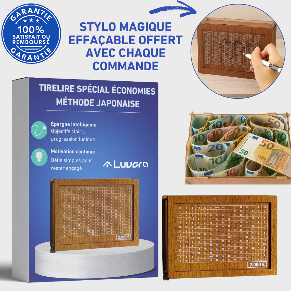 Tirelire Spécial Économies – Méthode Japonaise